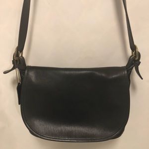 Coach Fletcher Black Leather Handbag - Vintage